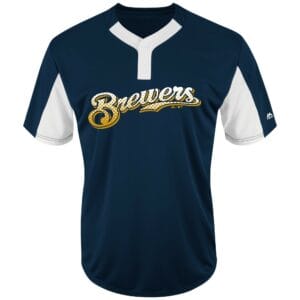 MLB<sup>®</sup> Premier Eagle 2-Button Colorblocked Jersey - BREWERS