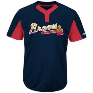 MLB<sup>®</sup> Premier Eagle 2-Button Colorblocked Jersey - BRAVES