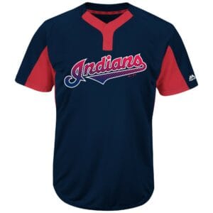 MLB<sup>®</sup> Premier Eagle 2-Button Colorblocked Jersey - INDIANS